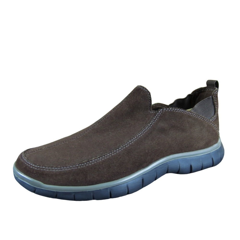 Lands' End Men's 9.5 Brown Suede Slip-On Bootie Casual Comfort Shoe